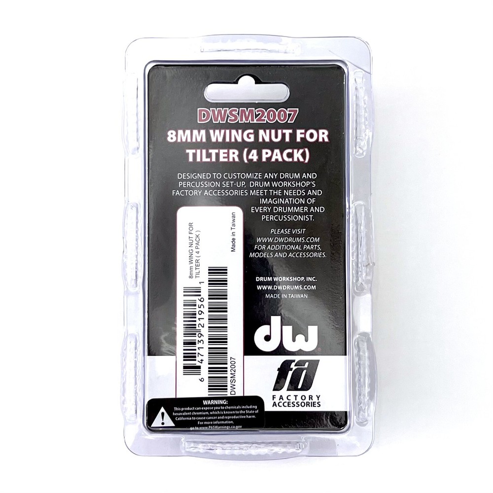 DW Drums DWSM2007 Cymbal Tilter 8mm Wing Nut (4 Pack)