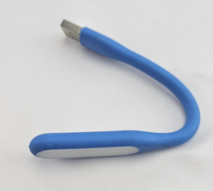 Long Bead LED USB Lamp – Flexible Mini Light for Laptop/PC – Blue