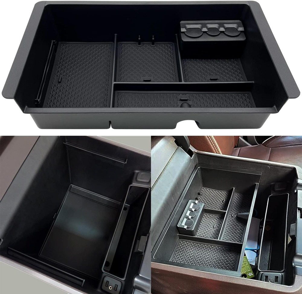 Center Console Organizer Tray Compatible with 2014-2018 GMC Sierra Acce