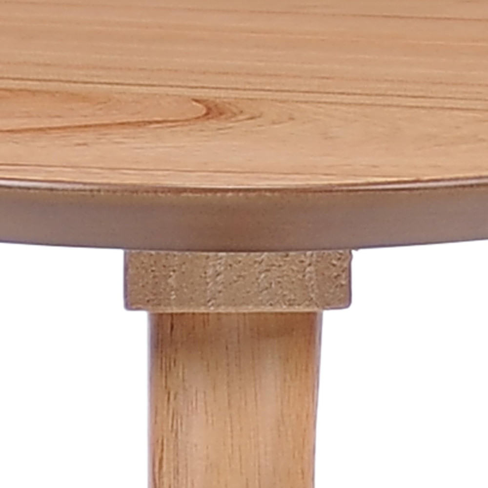 Naja Wood End Table, Natural Finish