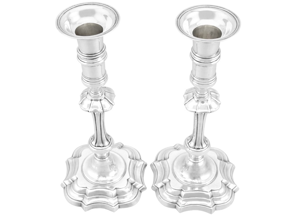 Antique Irish Sterling Silver Candlesticks
