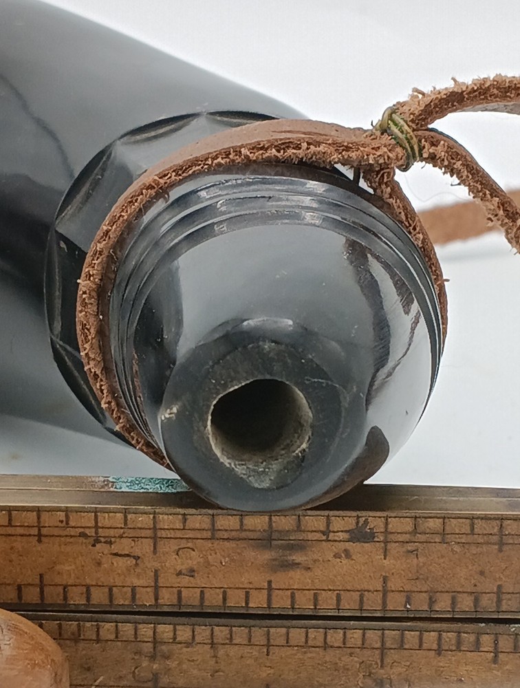 Muzzle-Loaders Authentic Black Powder Horn w/ Leather Strap for Civil War Black