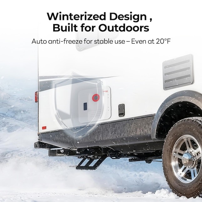 FOGATTI RV Tankless Water Heater Propane 55,000 BTU w/15"x15" White Door