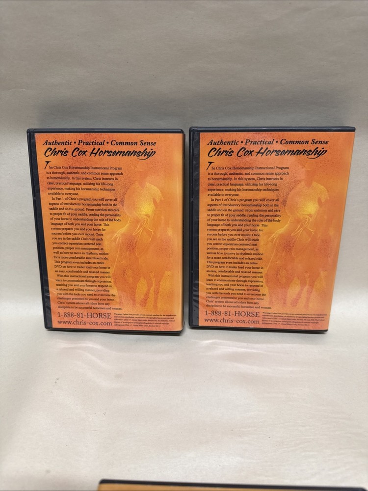 Chris Cox Horsemanship Instructional Program horse training DVD SET