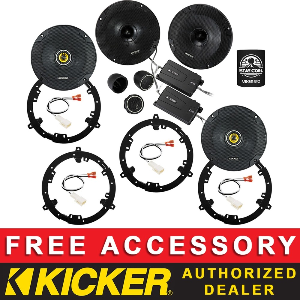 KICKER CSS654+CSC654 6.5" OEM SPEAKER FULL KIT FOR MITSUBISHI LANCER 2008-2017