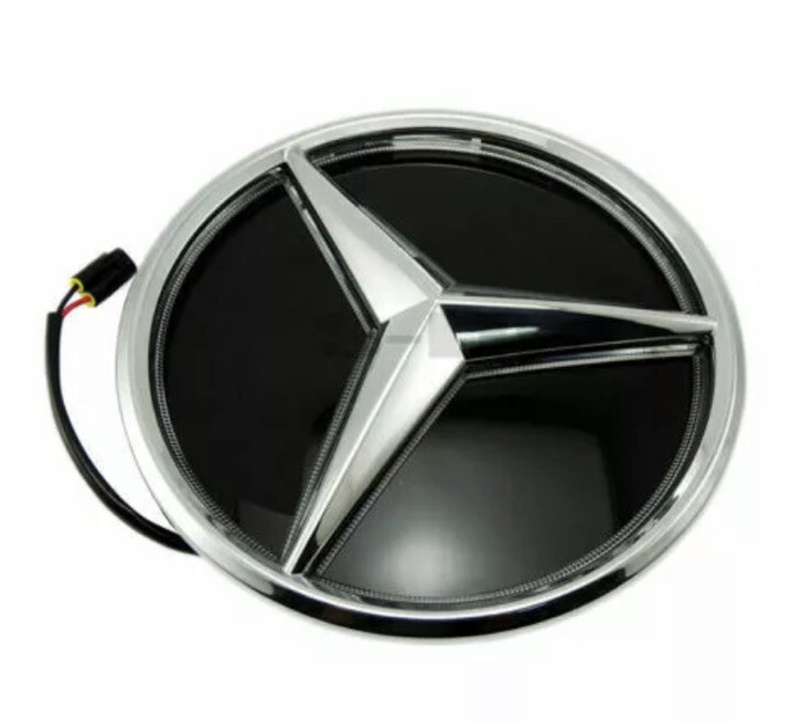 For Mercedes Benz 11-17 Front Grill Mirror Star LED White Illuminated Emblems