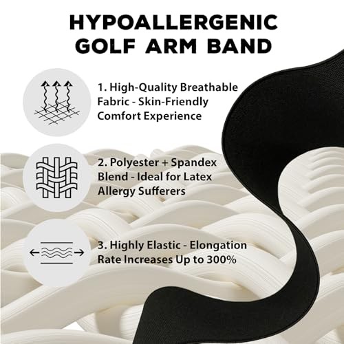 Golf Swing Trainer Aid, Adjustable Elastic Swing Correcting Arm Band, Golf
