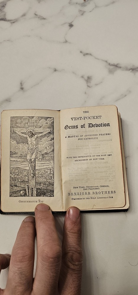 Antique Catholic Prayer Book Dated 1891