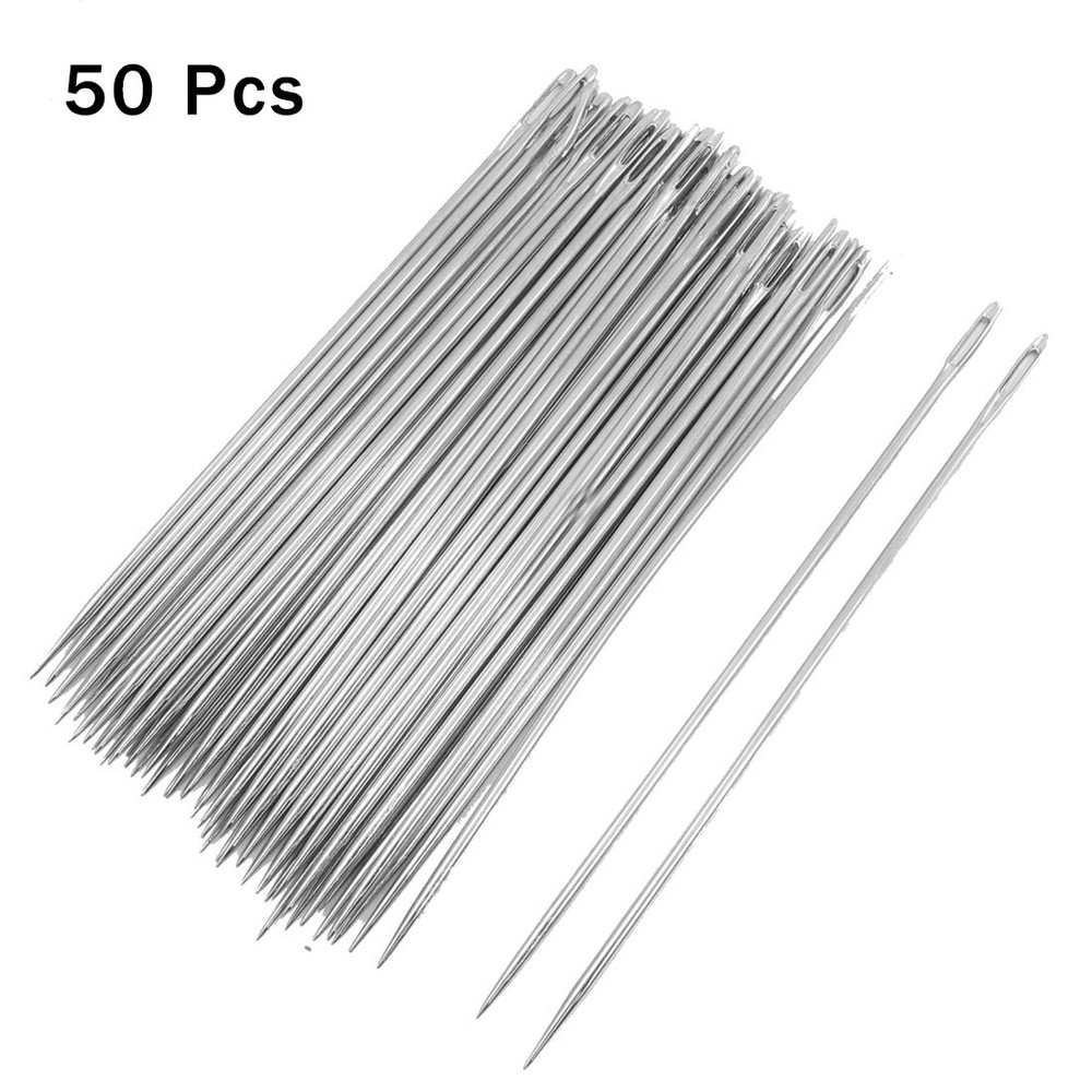 50 Pack 0.7mm Dia Tip Sewing Needles 4" Length for Tailor