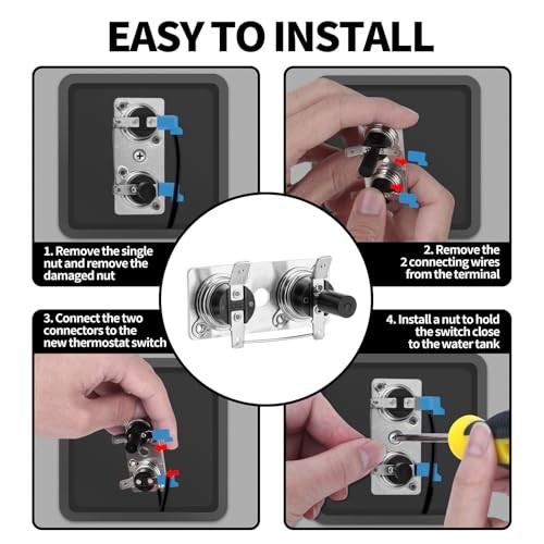 2pcs RV Water Heater Switch for Suburban Limit 232282 12V Thermostat Switch