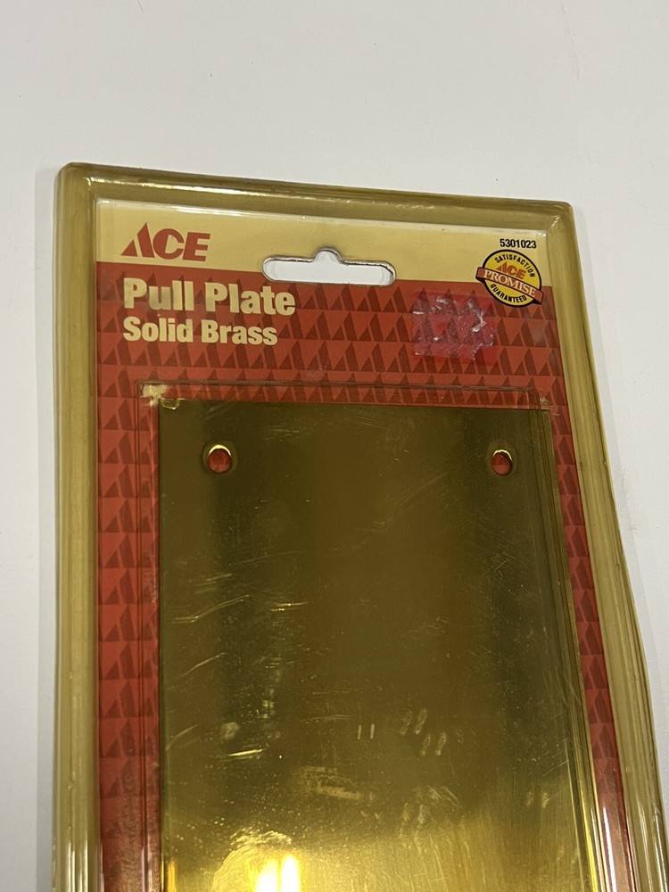 Solid Brass Door Pull Plate Handle 5301023 Ace Hardware 3-1/2" x 15"
