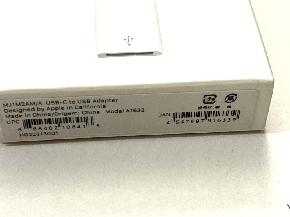 genuine Apple - USB-C-to-USB Adapter - White MJ1M2AM/A