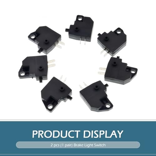 2 PCS Motorcycle Left/Right Brake Light Switch, Plunger Manual Operation Disc
