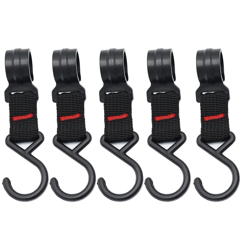SiegYma Strap S-Hook - Plastic Hooks S Shaped 5Pcs Suitable for Black