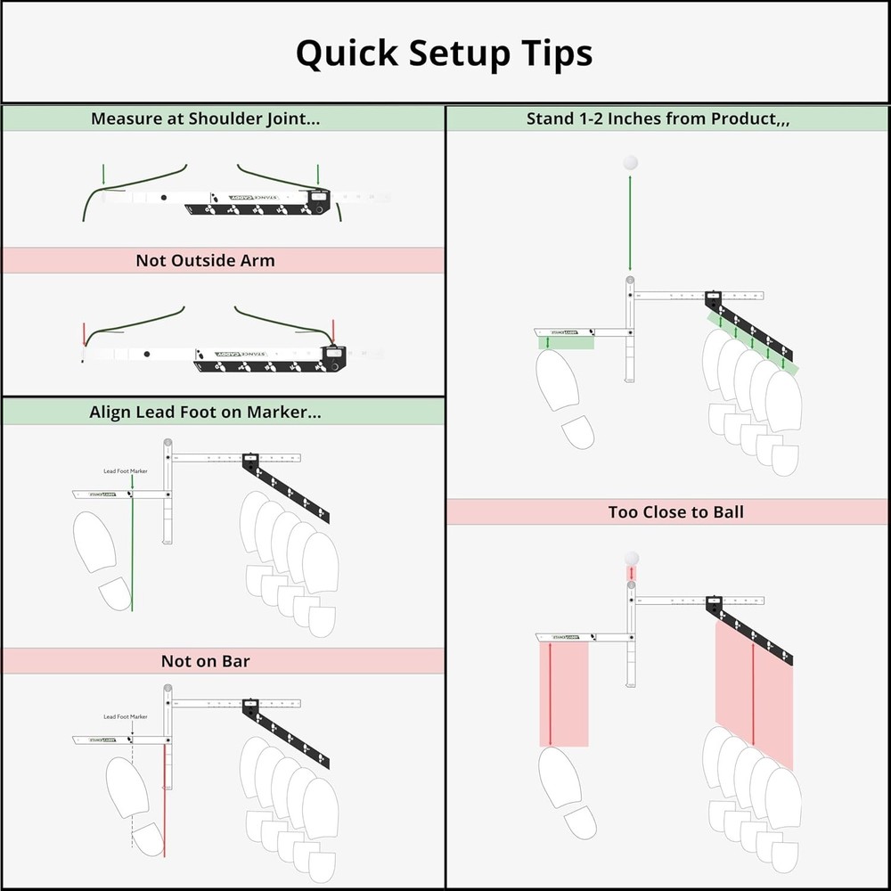 Golf Stance and Alignment Training Aid – Setup Left & Right Handed