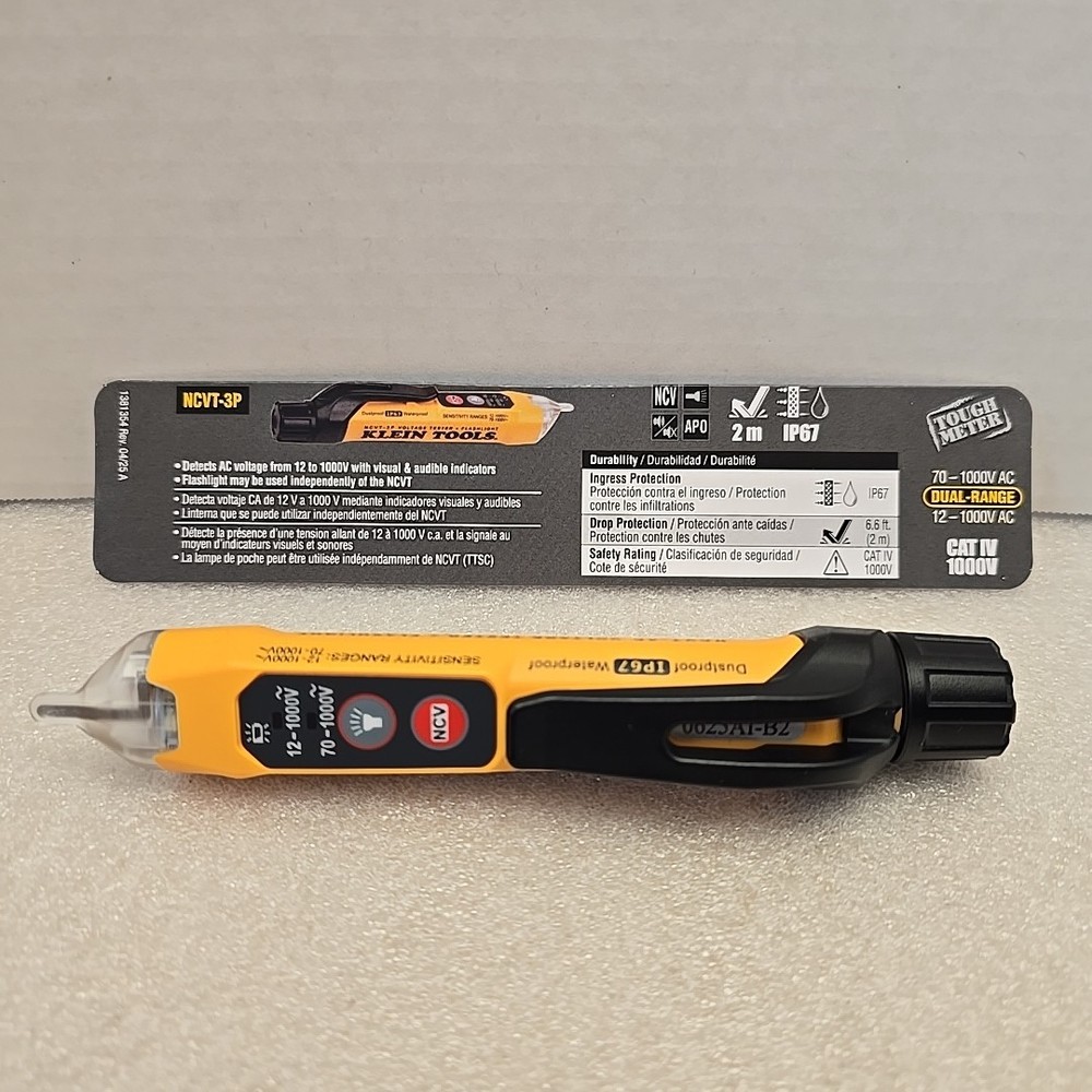 Klein Tools NCVT3P Dual Range Voltage Tester With Flashlight.