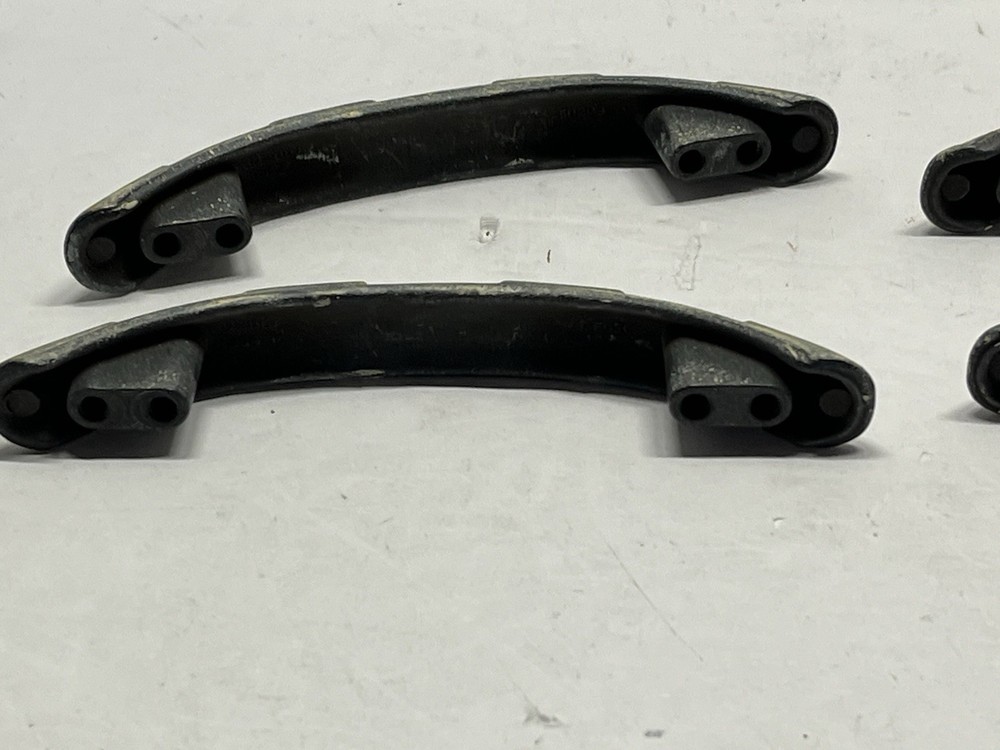 Vintage Lot (4) NOS Heavy Gray/Whitewash Textured Fixed Drawer Pulls