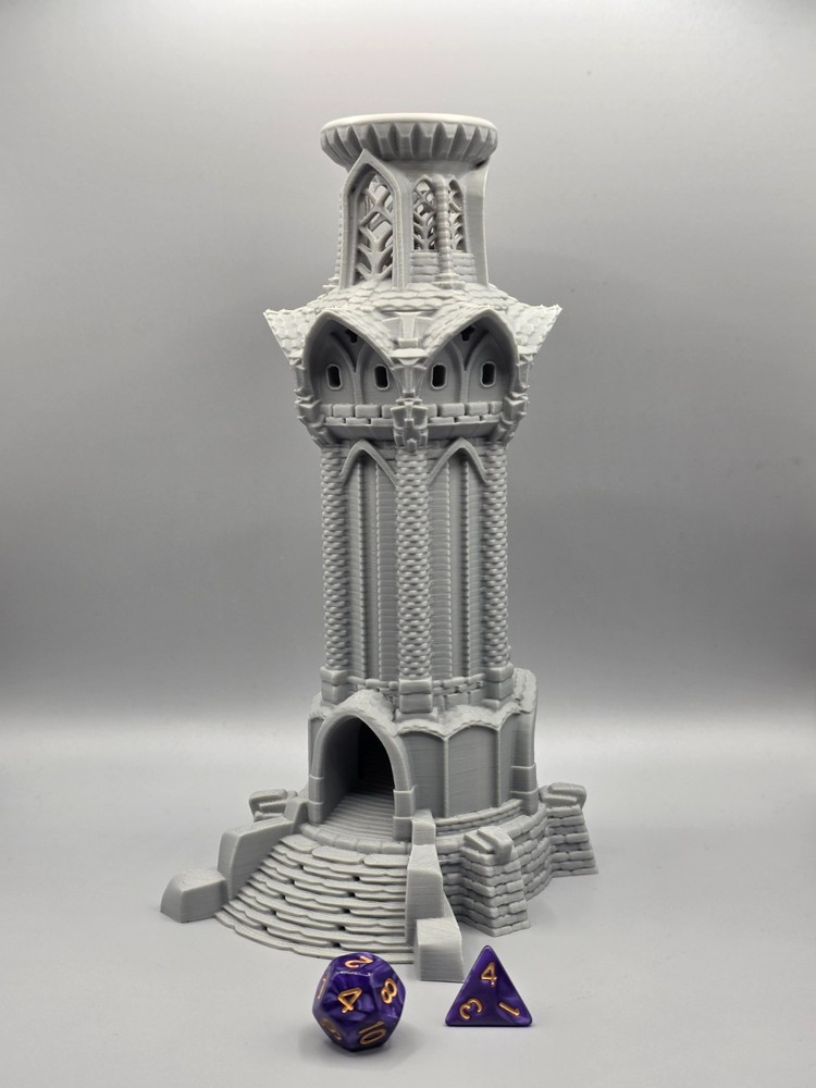 dice tower / dice roller tower / castle tower dice roller model RPG /dnd