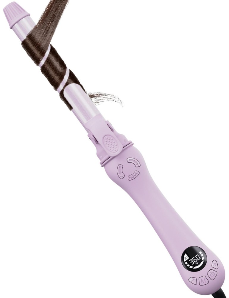 New Version Lanvier Rotating Curling Iron 1 Inch Automatic Curling Wand for Wave