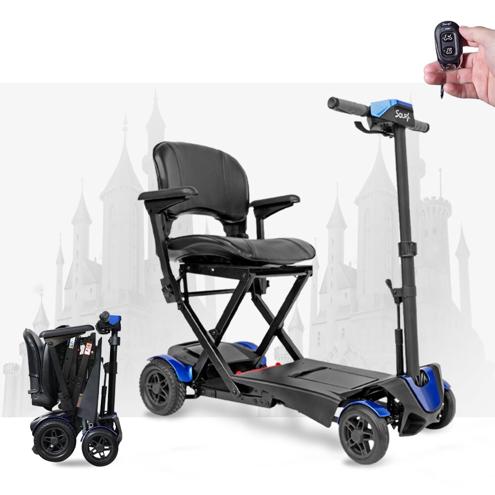 Electric Foldable Travel Automatic Mobility Scooter Suspension remote control