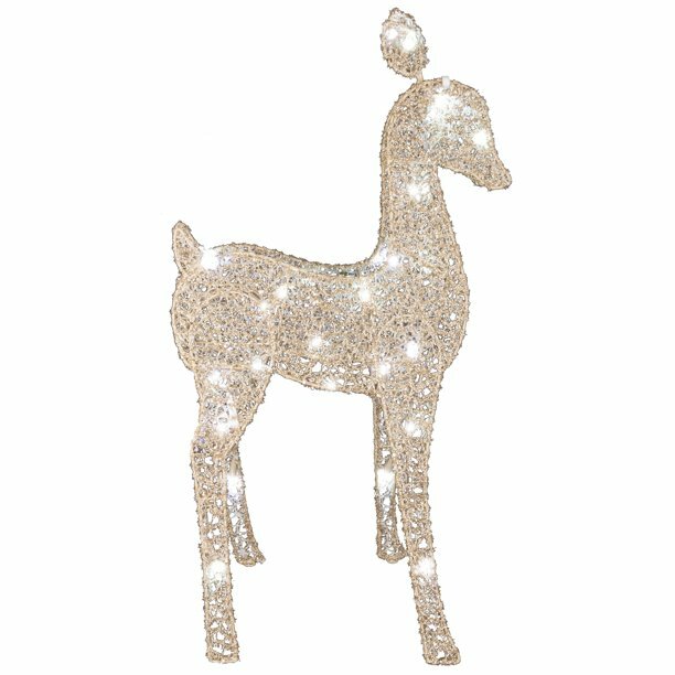 HOLIDAY TIME 28" FLAT-TASTICS A FRAME DOE *DISTRESSED PKG* NEW