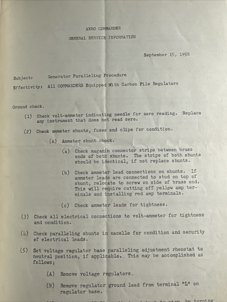 Beechcraft Service Letter 1959 Beechcraft Collection