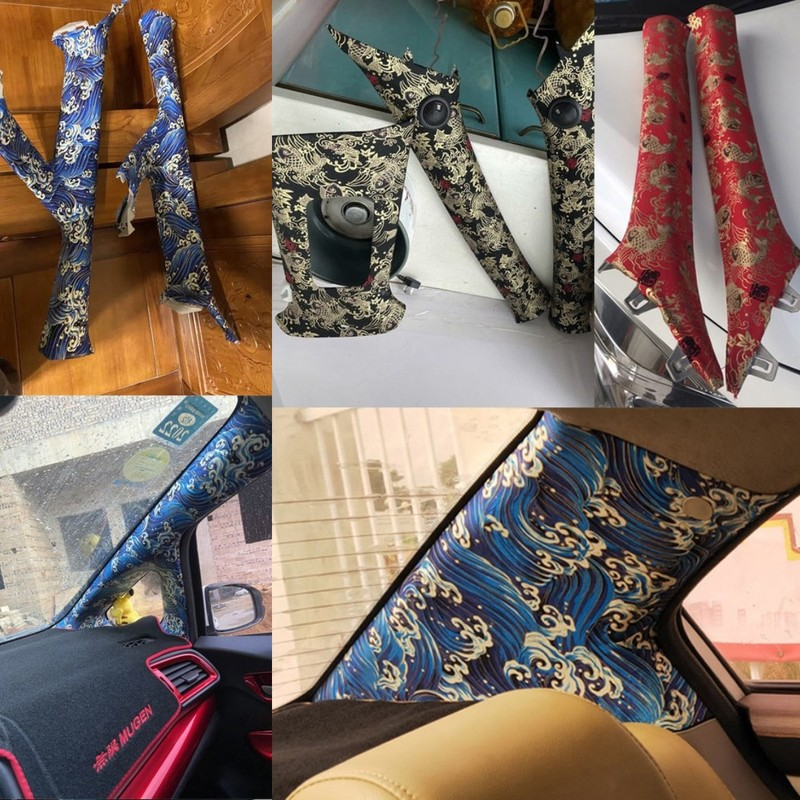 Car Upholstery Headlining Fabric Foam Backed Cloth Multi Pattern Chic