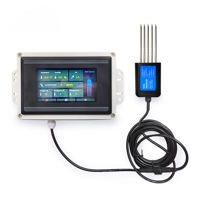 Soil Moisture Temperature Humidity EC PH Sensor 7 in 1 Rapid Soil Tester Meter