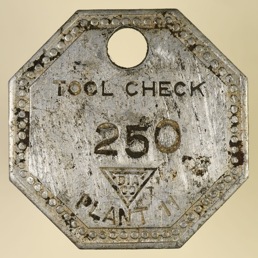 DTA Co. Plant 11 "250" Tool Check Octagonal Aluminum Token