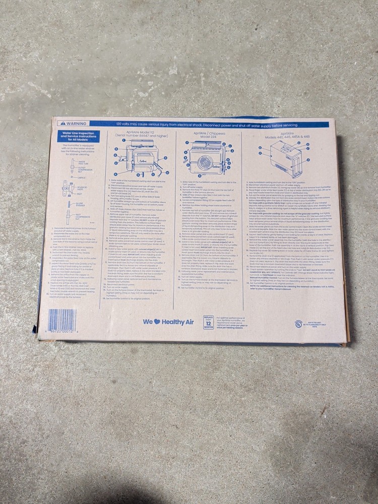 AprilAire 12 Water Panel Humidifier Filter Replacement Single Pack (1), White