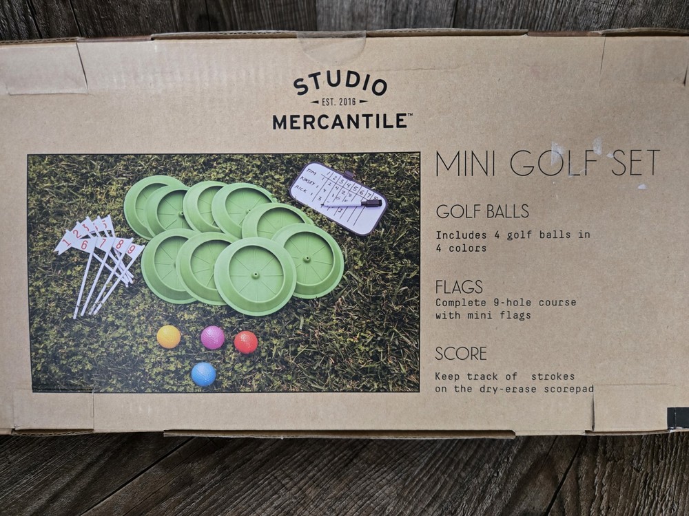NEW Studio Mercantile MINI GOLF SET 9-Flag Putting Game