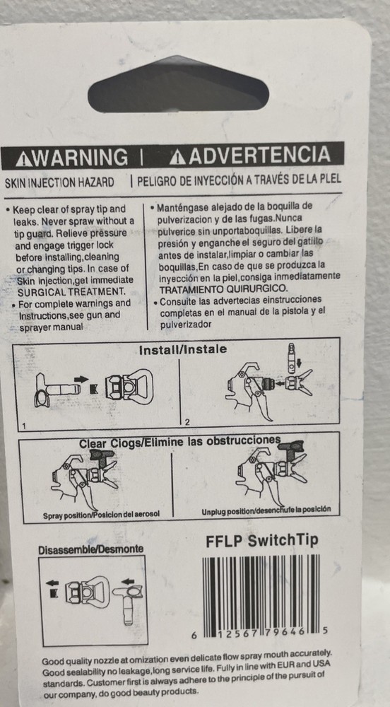 410 Green fine finish spray tip.