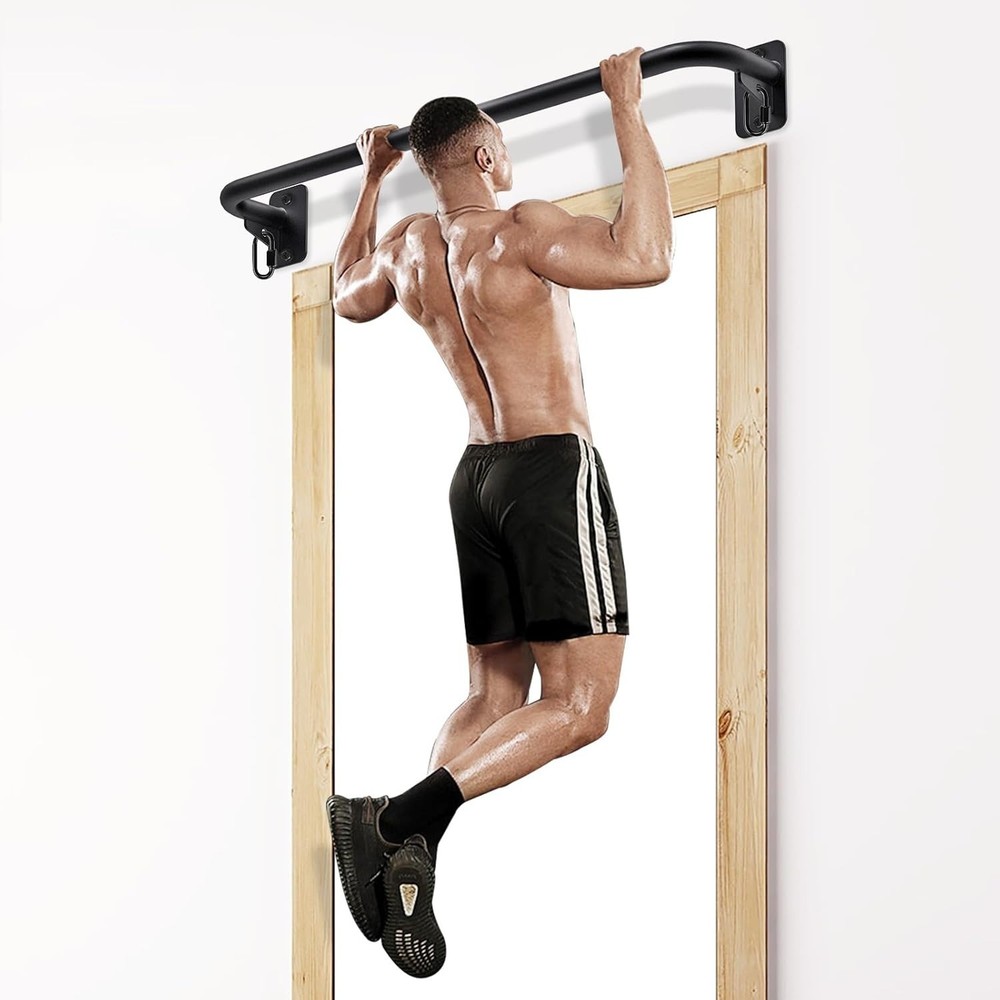 Heavy Duty Welded Pull Up Bar, Versatile Doorway Wall Mount, Joist Mounted