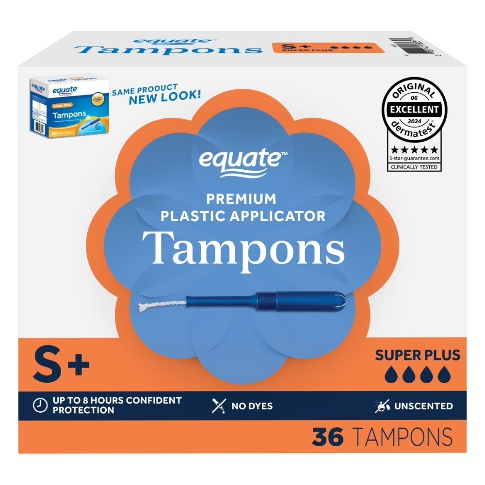 Super Plus Tampons Unscented with Premium Plastic Applicators 36 Count