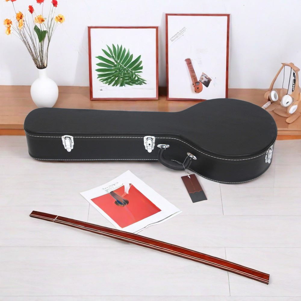 Black Banjos Hard Shell Case With 5-6 String & Microgroove, Banjoline Hard Case