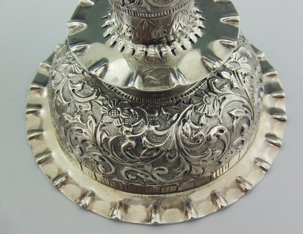 ANTIQUE SILVER CANDLESTICKS HUKIN & HEATH,VICTORIAN PAIR