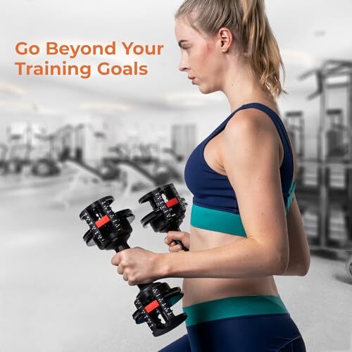 Lifepro PowerUp Adjustable 15lb Dumbbell Set with Rack – Quick Adjust (Open Box)