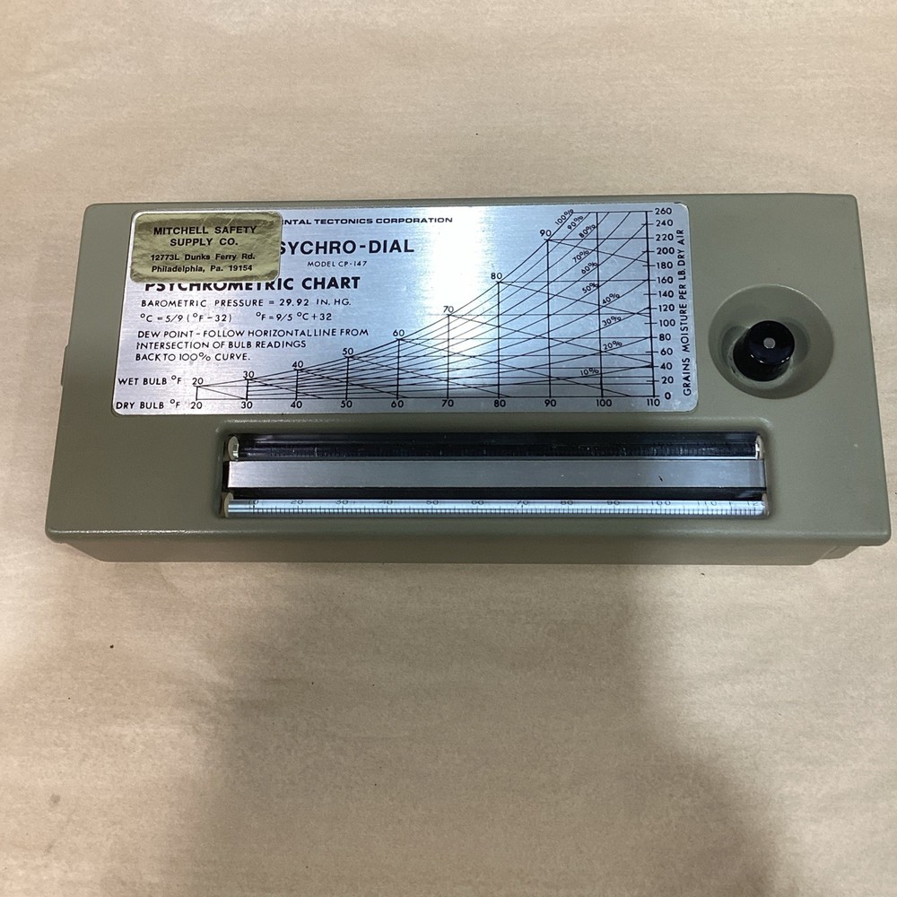 Environmental Tectonics Corp. CP-147 Psychro-Dial Psychrometric Chart