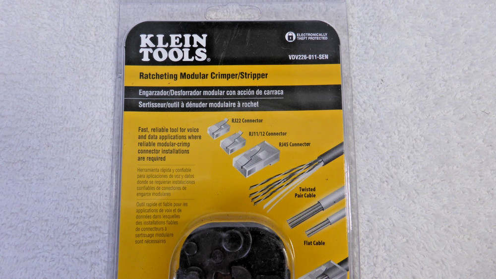 Klein Tools Ratcheting Modular Crimper Stripper VDV226-011-SEN Network Cabling