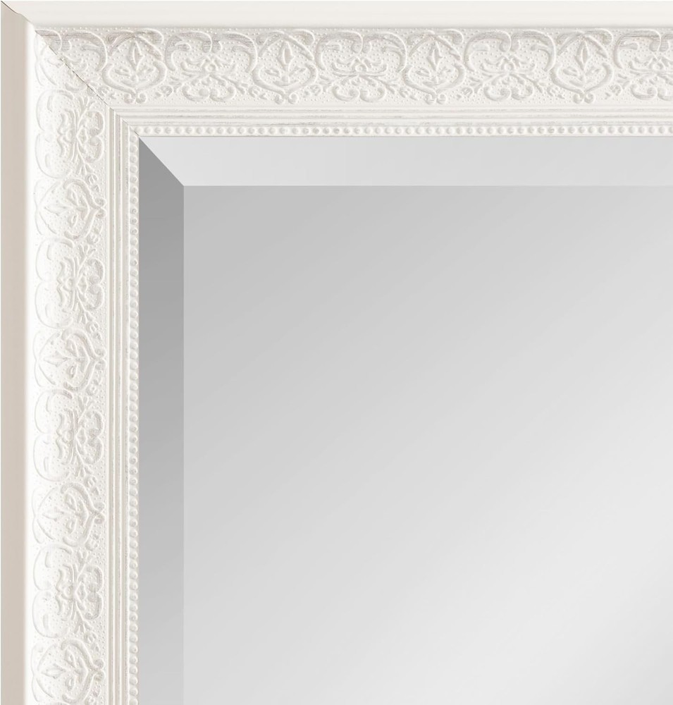 Alysia Decorative Frame Rectangle Wall Mirror 26.5x32.5 White