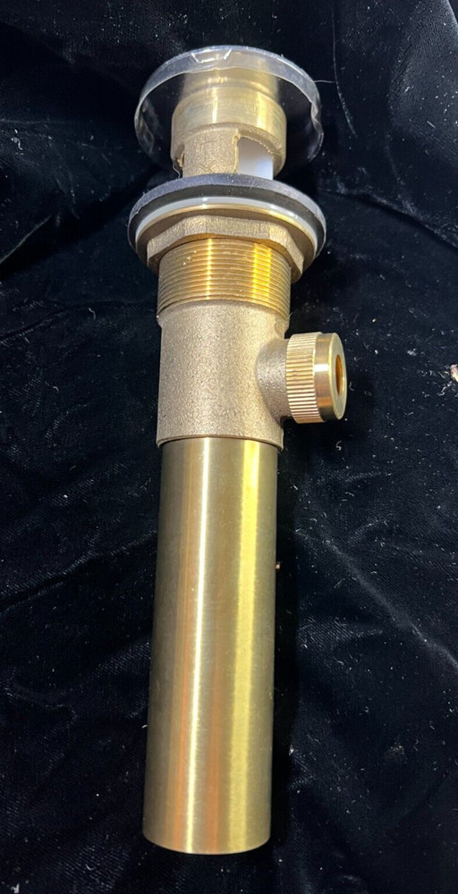 BRASS SINK DRAIN Stopper Pop Up 8" length 2 1/4" stopper