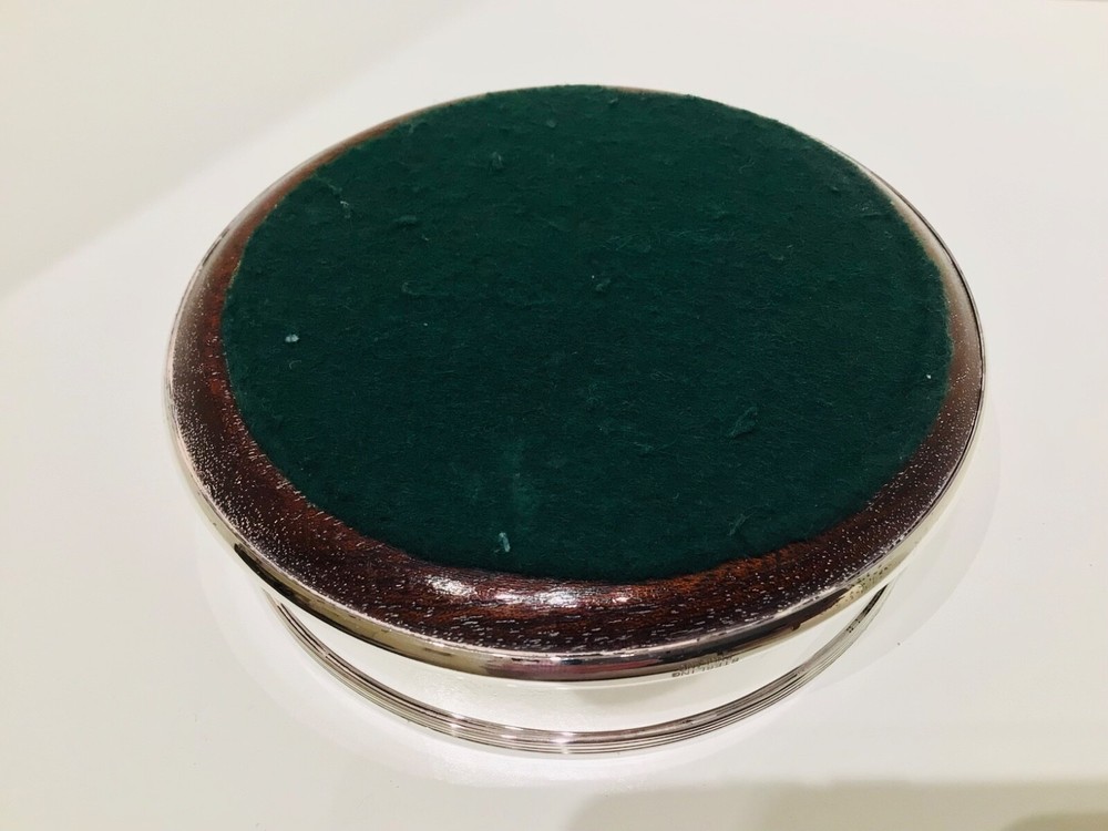 Quality Solid Silver Wine Bottle Coaster or Slide, London 1986