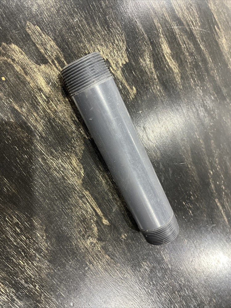 PVC Pipe Nipple 1-1/4" x 8" Schedule 80 Threaded On Both Ends