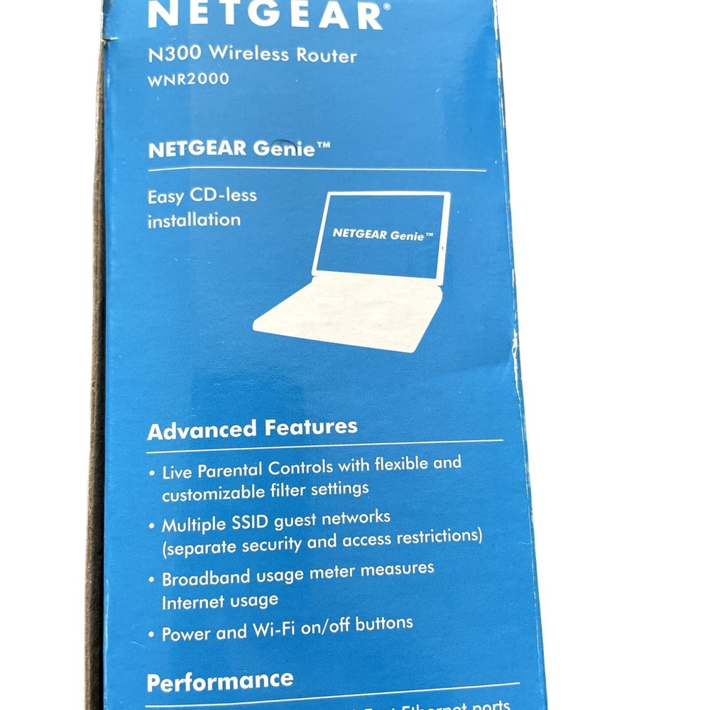 Netgear N300 Wifi Wireless Network Router WNR2000v3 Complete u