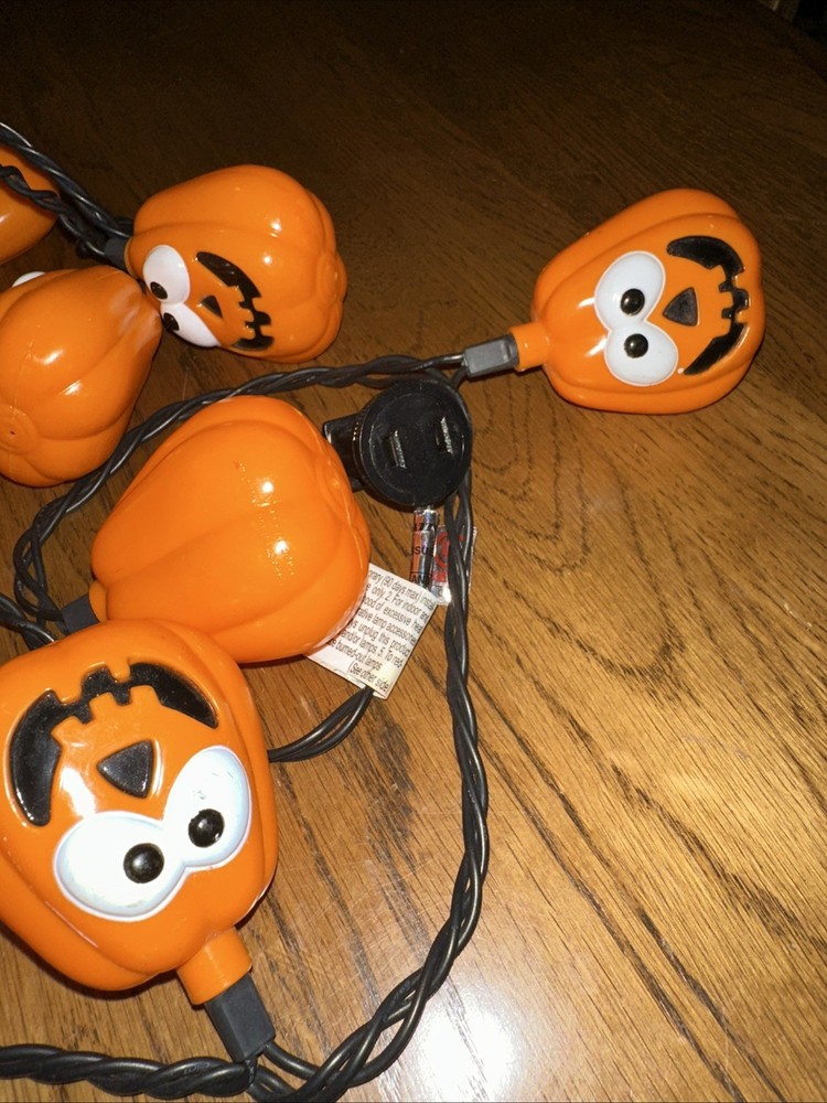 Blow Mold Jack-O-Lantern / Pumpkin Halloween String Lights Tested