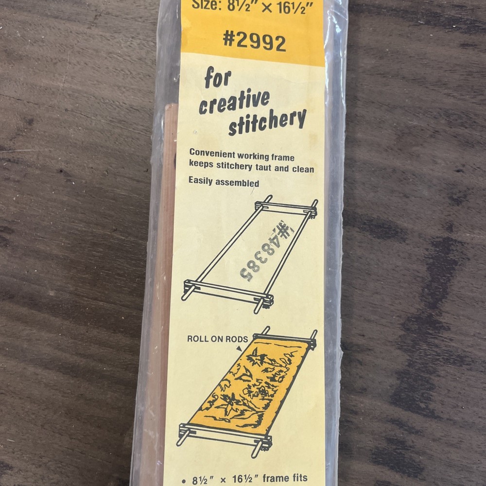 Vintage Edmunds Mini Scroll Frame 2992 Which Is 8.5 X 16.5 Stitching