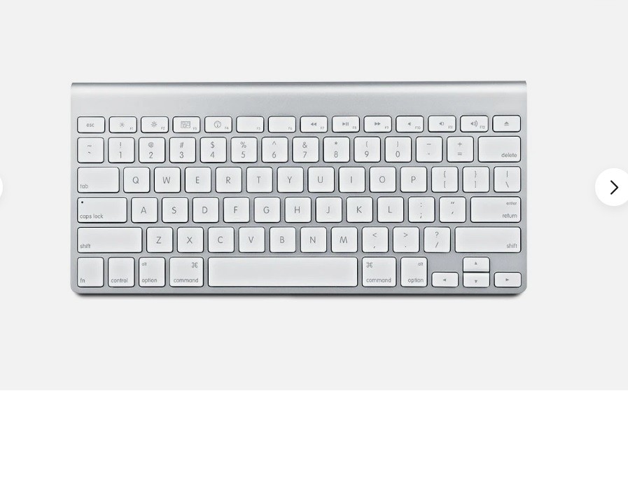 Apple A1314 Wireless Bluetooth Keyboard (White/Silver)