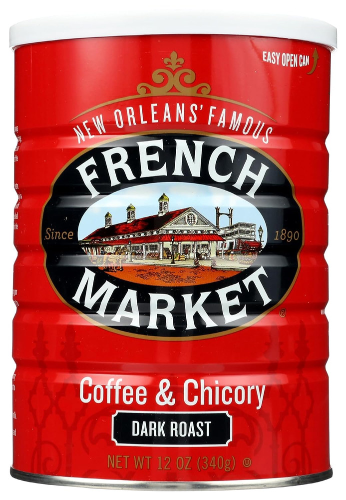Dark Roast Coffee & Chicory, 12oz Can, Pack of 6