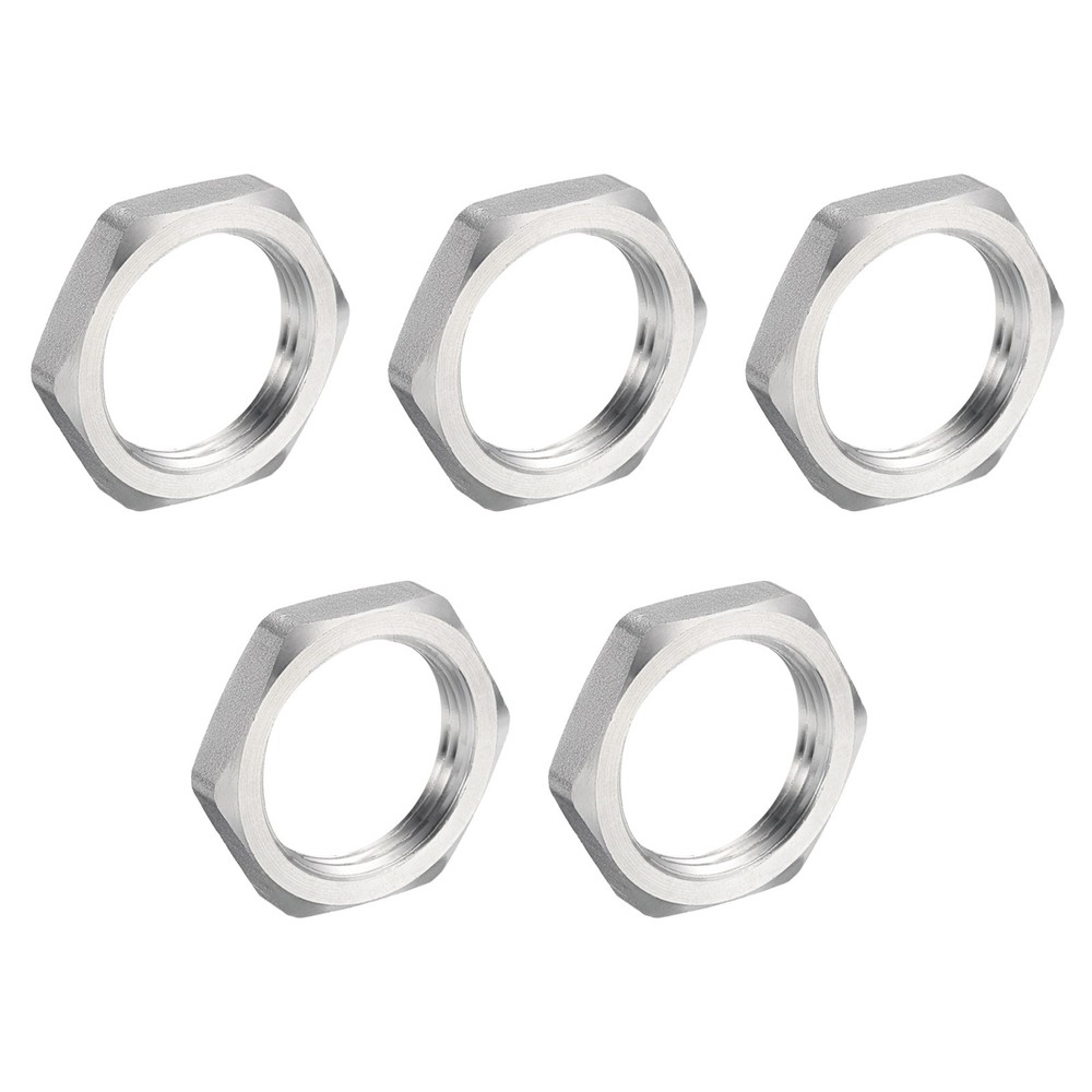 5 Pcs Cast Pipe Fitting Hex Locknut Nut 1" Female Thread (DN25)