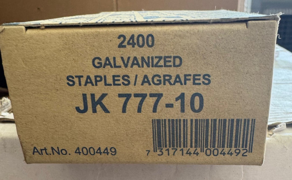 777/10-3/8" JK STAPLES 5000/BOX